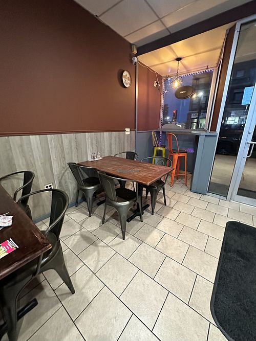 Seating  at Veggie Crust in Norwood