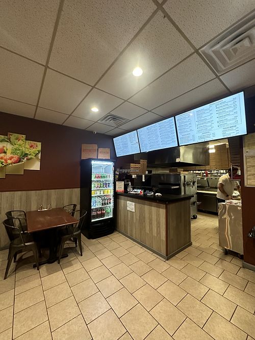 Ordering counter  at Veggie Crust in Norwood