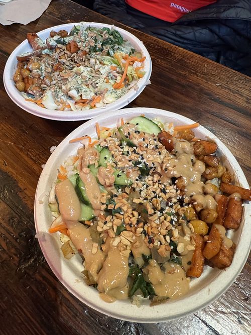 Peanut sauce was delicious  at Cascade Alchemy Bowls in Redmond