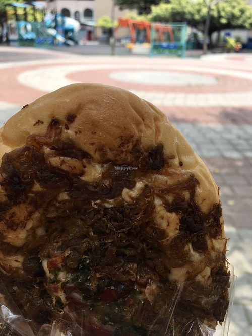 Vegan “ham” bun  at Forward Vegetarian Pastry Bakery - 進發西點素食麵包店 in Tainan