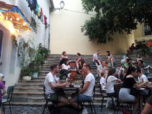Food Temple outside seating at The Food Temple in Lisbon