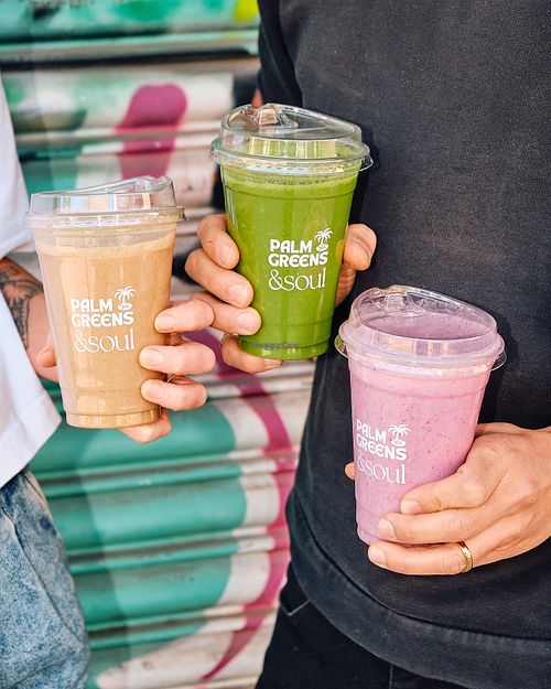 smoothies at Palm Greens & Soul in East London