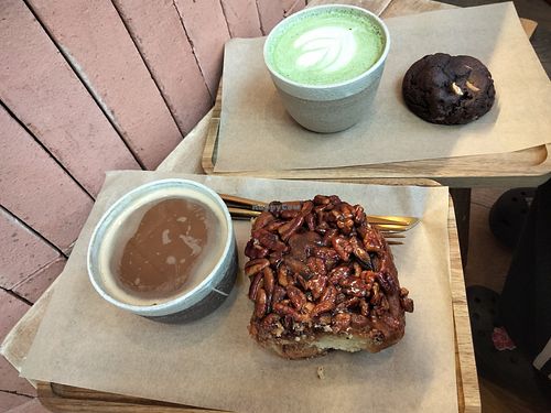 Cinnamon bun. at Anook Bakehouse in Amsterdam