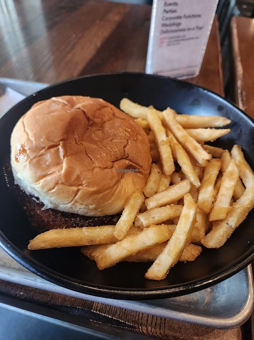 Vegan sandwich and ponko fries at Ponko Chicken - Midtown in Atlanta