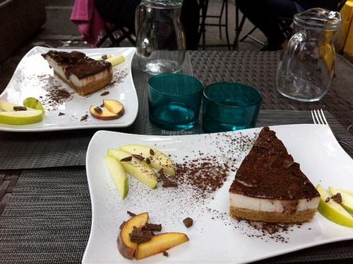 Vegan chocolate cheesecake  at Il Punto Vegetariano in Bolzano
