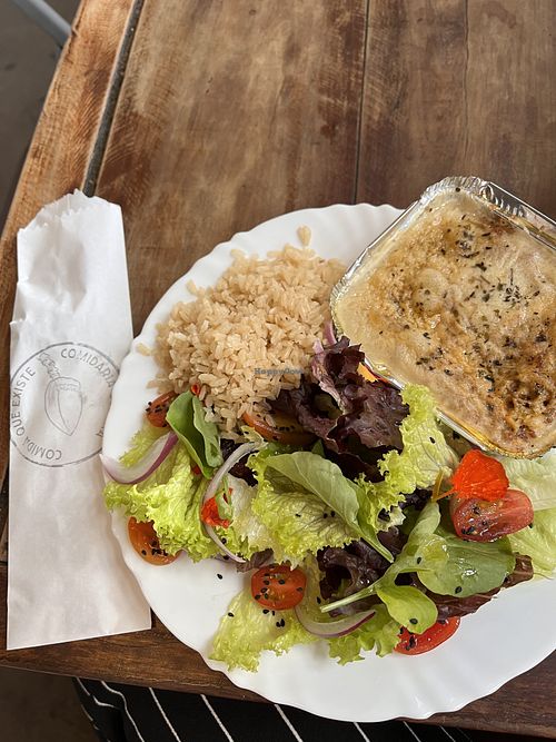 Lasanha de proteína de soja com queijo de castanha.  at Comidaria Guerra - Maybe closed in Belo Horizonte