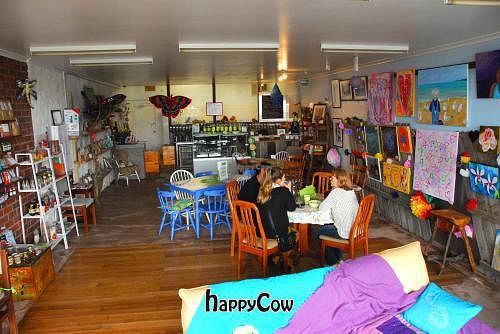 casual relaxed atmosphere inside cafe at Raw on Rye in Rye