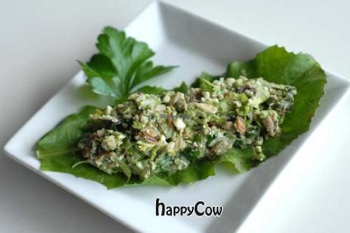 Vegan 'Not so tuna'salad in a sling at Raw on Rye in Rye