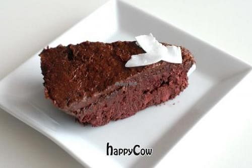 raw chocolate beetroot cake  at Raw on Rye in Rye