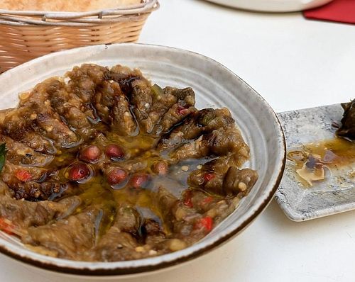 Baba ganoush at Restaurante Puerta del Edén in Cadiz