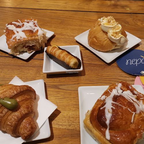 A variety of heavenly tasty pastries. at Nepá in Milan