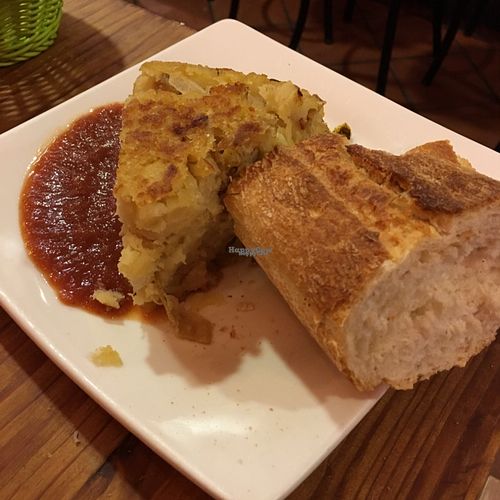 Huge tortilla at Viva Chapata in Madrid