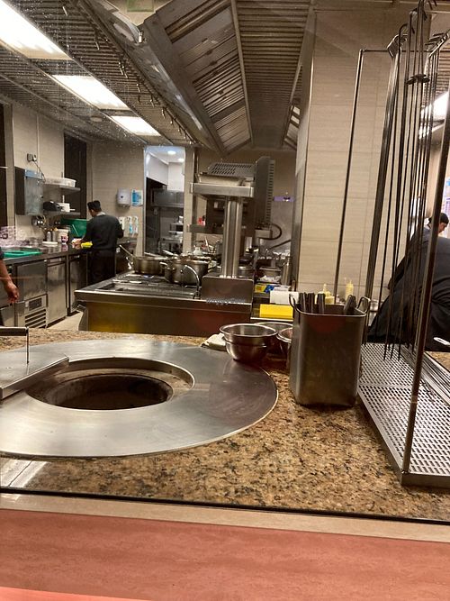 clean open kitchen at Kinara By Vikas Khanna - JA Lake View Hotel in Dubai