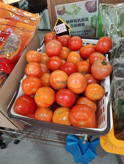 Tomatoes at New Leaf Vegetarian 林时加素 in West Singapore