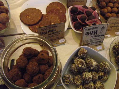 Biscuits and sweets at Vegan Kitsch in Sofia