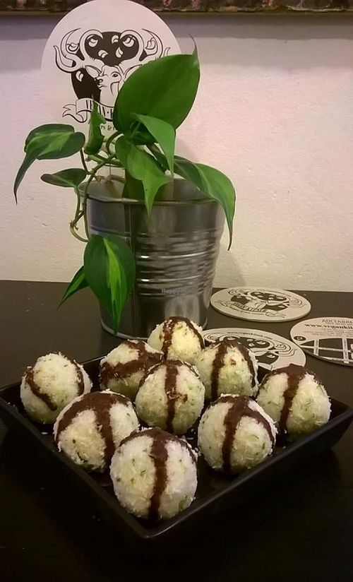 Cocoa truffles at Vegan Kitsch in Sofia