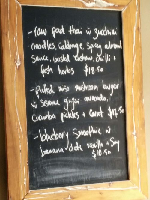 menu at Pollen Tea Room in Battery Point