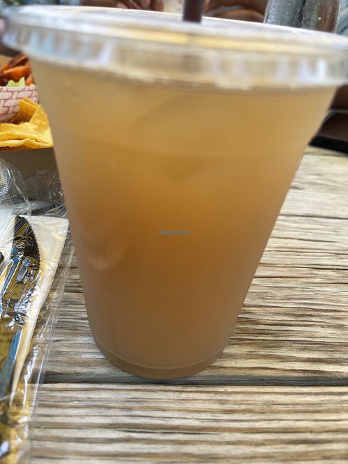 Ginger iced tea  at One Love Food Truck in Key West
