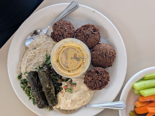 Veg platter at Aladdin's Eatery in Boardman