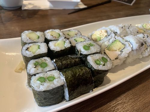 Asparagus maki   at Vegan Shoku in Vancouver