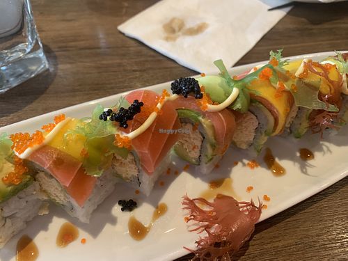Rainbow 🌈 rolls  at Vegan Shoku in Vancouver