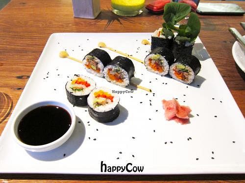 Nori rolls at M.A.K.E. Raw Cuisine in Santa Monica