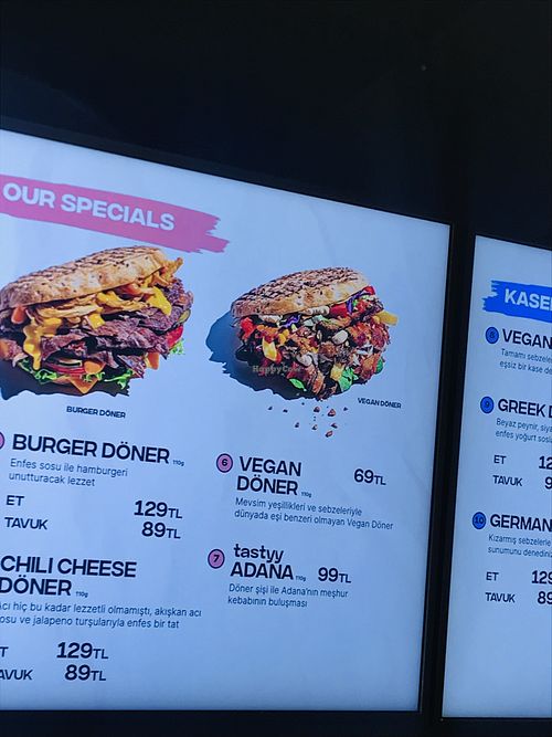 Vegan doner in pita  at Tastyy in Izmir