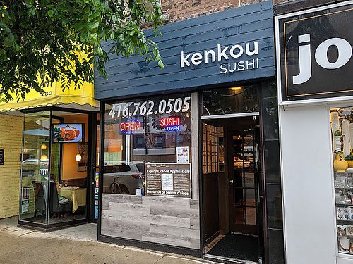 Storefront. at Kenkou Sushi in Toronto