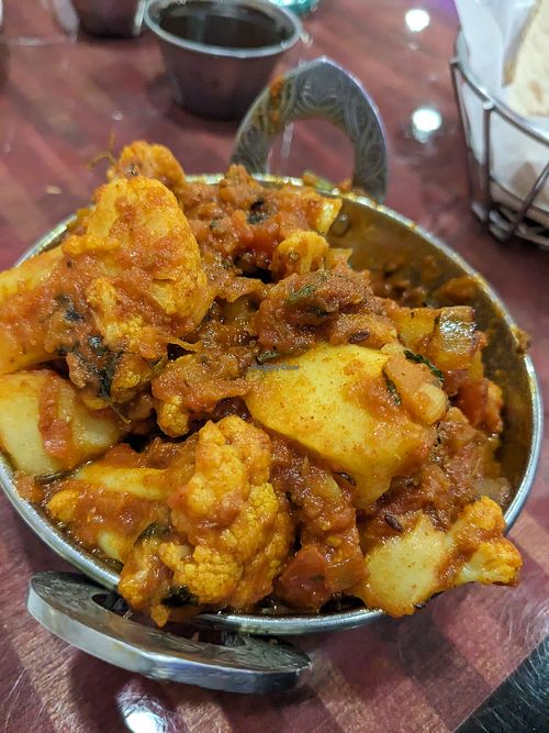aloo Gobi at Mayuri Indian Cuisine in Westborough