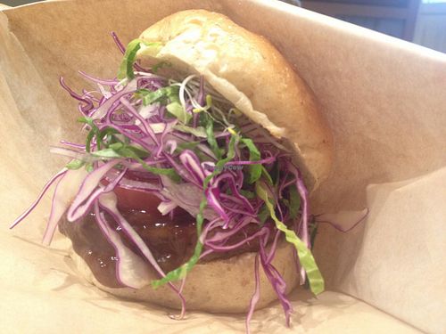 Miso BBQ Burger at Acai Cafe - Island Veggie in Tokyo