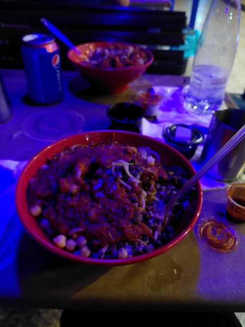 Medium Koshary. It's most likely vegan, however we were unable to confirm with the staff (language barrier). at Koshary Abu Tarek in Jeddah