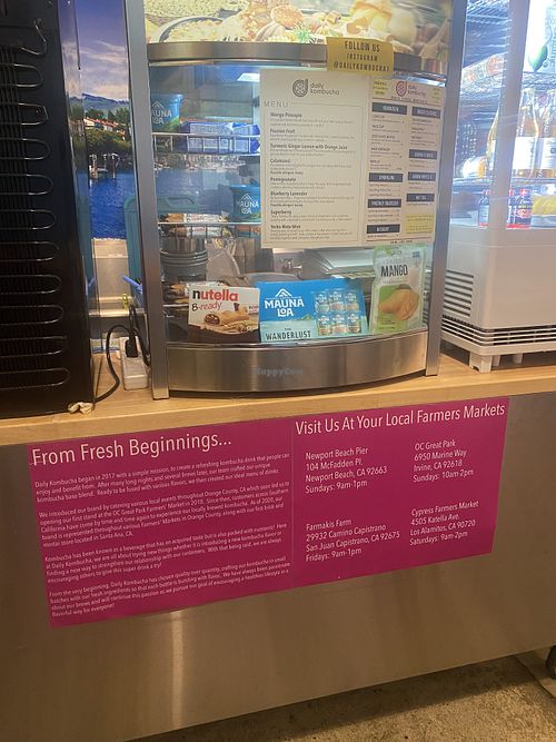Offering Snacks and Takeaway Drinks (Beyond Kombucha)  at Daily Kombucha in Santa Ana