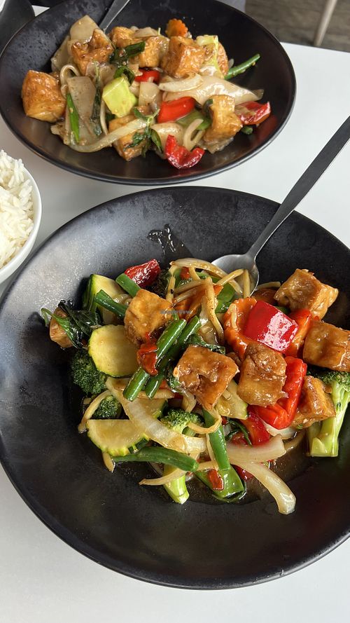 Basil & chilli and drunken noodles  at Manly Thai Gourmet in Manly