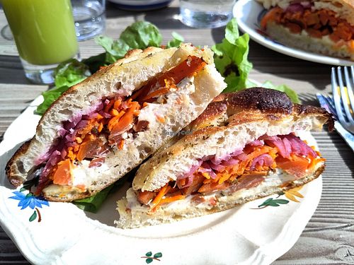 Foccacia sandwich at Matsa Caffè in Bordeaux