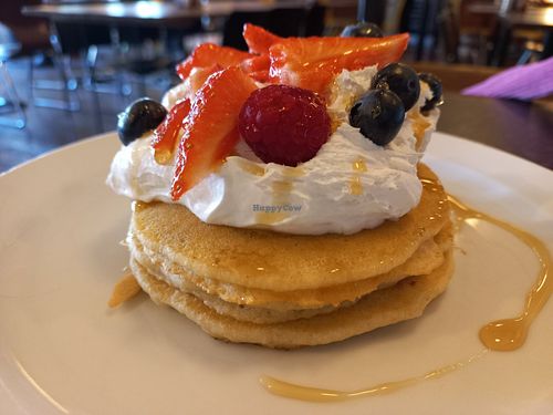 Blueberry and cream pancakes at The Breakfast Club in Croydon