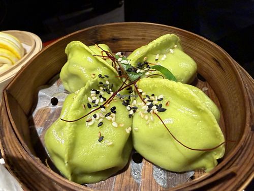 spinach dumplings  at NoMoreRice in Dortmund