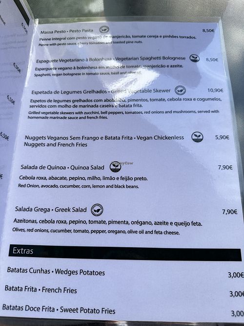 Menu  at Sam's Coffee and Bistro in Armacao De Pera