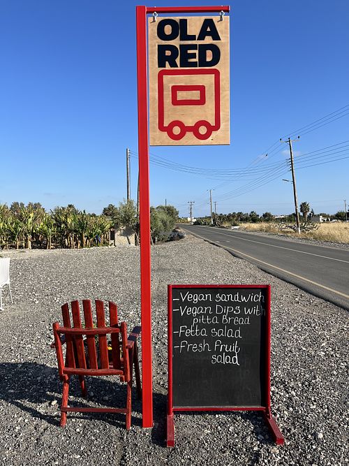 Menus with vegan options  at Ola Red in Paphos