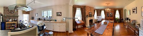 Kitchen to dining area Pano Picture  at The Homestead Guesthouse in Saugerties