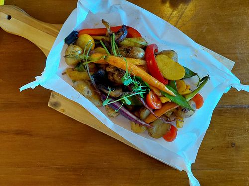 Grilled vegetables at Háromforrás Étterem in Nagyhuta