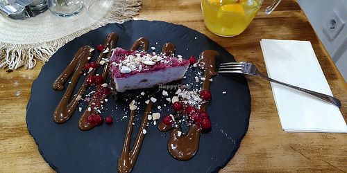 vegan Cheese Cake at Háromforrás Étterem in Nagyhuta