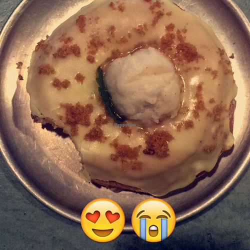 lemon pie doughnut  at Hella Vegan Eats in Oakland