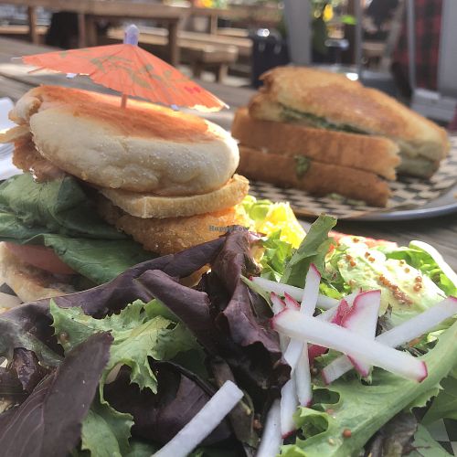Tuff Muff Sandwich and Grilled Cheeze at Hella Vegan Eats in Oakland