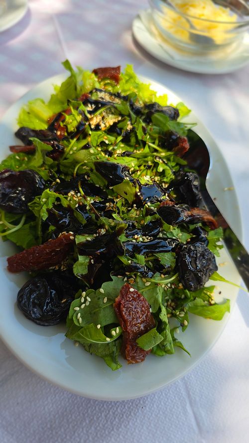 Skopelos salad at Platanos Cafe in Naxos