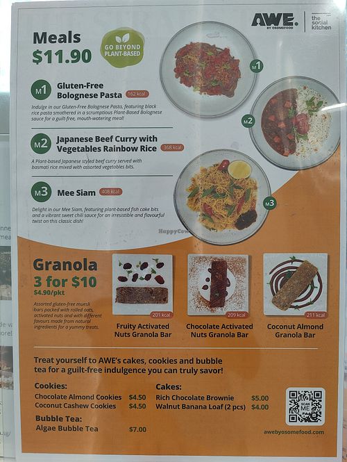 Food Menu is fully vegan at The Social Kitchen - Raffles Place in Central Singapore