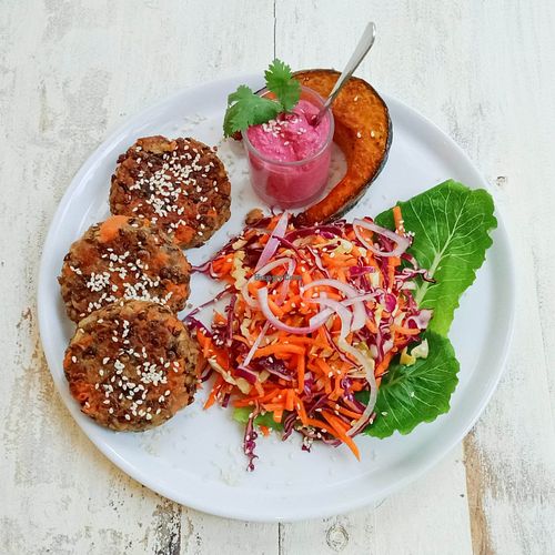 Lentil Patties at Soulscape Café in Koh Phangan