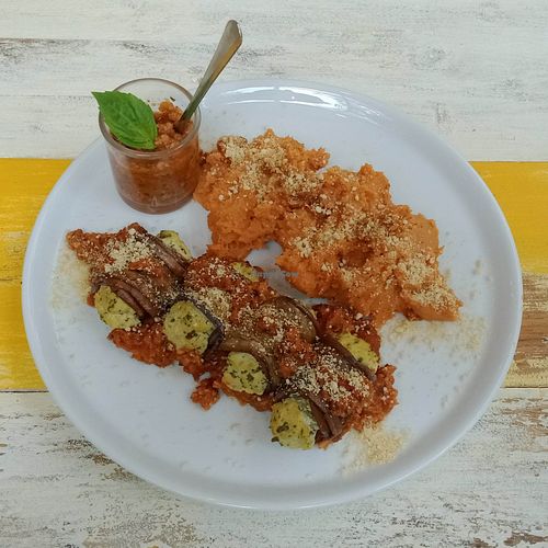 Eggplant Rolls at Soulscape Café in Koh Phangan