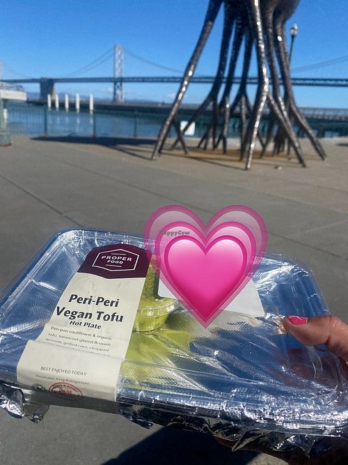 Peri-Peri Vegan Tofu Enjoyed Along Waterfront 😋  at Proper Food in San Francisco