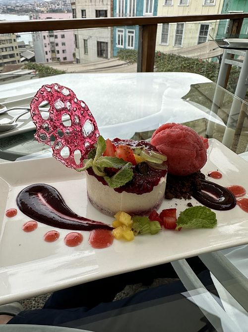 Vegan cheesecake   at La Conception  in Valparaiso