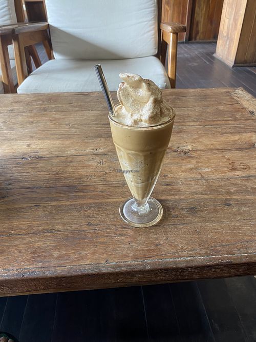 Coconut coffee frappe  at Tukies Coconut Shop  in Ubud